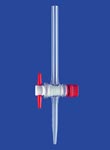 Burette stopcock, straight,  with PTFE plug