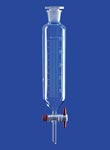 Scheidetrichter, zylindrisch, mit PTFE-Küken, mit Teilung