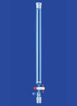 Chromatographic columns with frit, with NS socket and NS cone, with PTFE stopcock