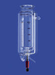 Reaction vessels, cylindrical, with thermostatic and vacuum jacket and withdrawal valve